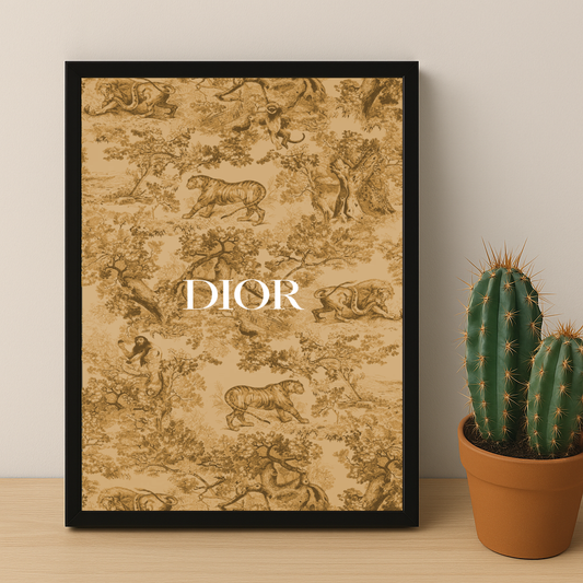 Cadre photo Dior Orange Dessin