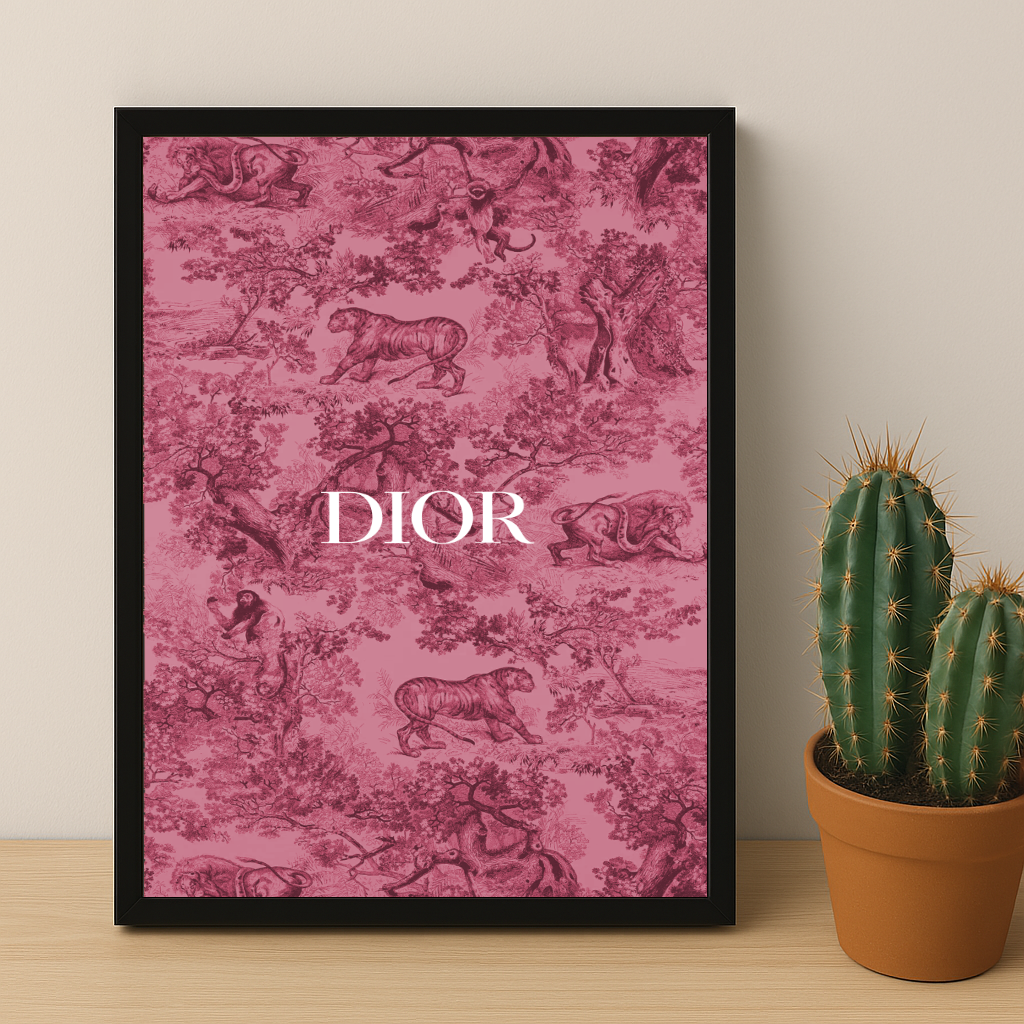 Cadre photo Dior Rose Dessin