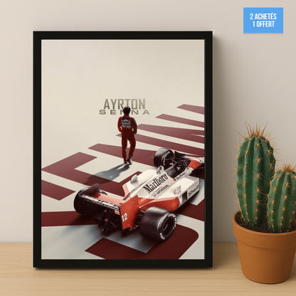 Poster encadrée Formule 1 - Ayrton Senna