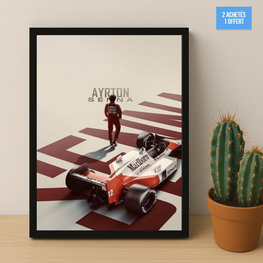 Poster encadrée Formule 1 - Ayrton Senna