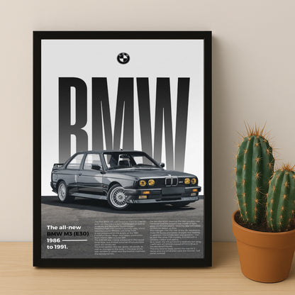 Poster Voitures - BMW M3 E30