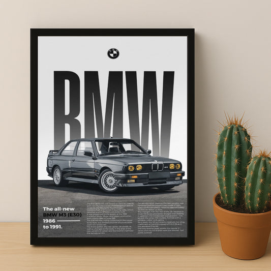 Poster Voitures - BMW M3 E30