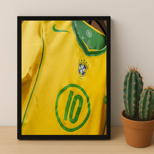 Poster Maillot Football - Brazil Retro