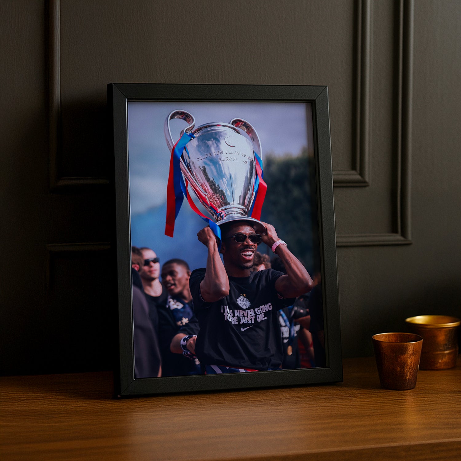 Cadre Photo Dembélé – "It Was Never Going To Be Just One" Parade PSG 2026 TonCadre