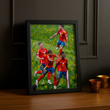 Cadre Photo Espagne Célébration – Yamal, Nico Williams, Dani Olmo TonCadre