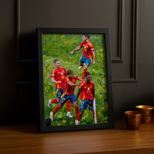 Cadre Photo Espagne Célébration – Yamal, Nico Williams, Dani Olmo TonCadre