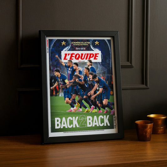 Cadre Photo Hors-Série L'Équipe – "Back 2 Back" PSG Doublé Historique Champions League TonCadre