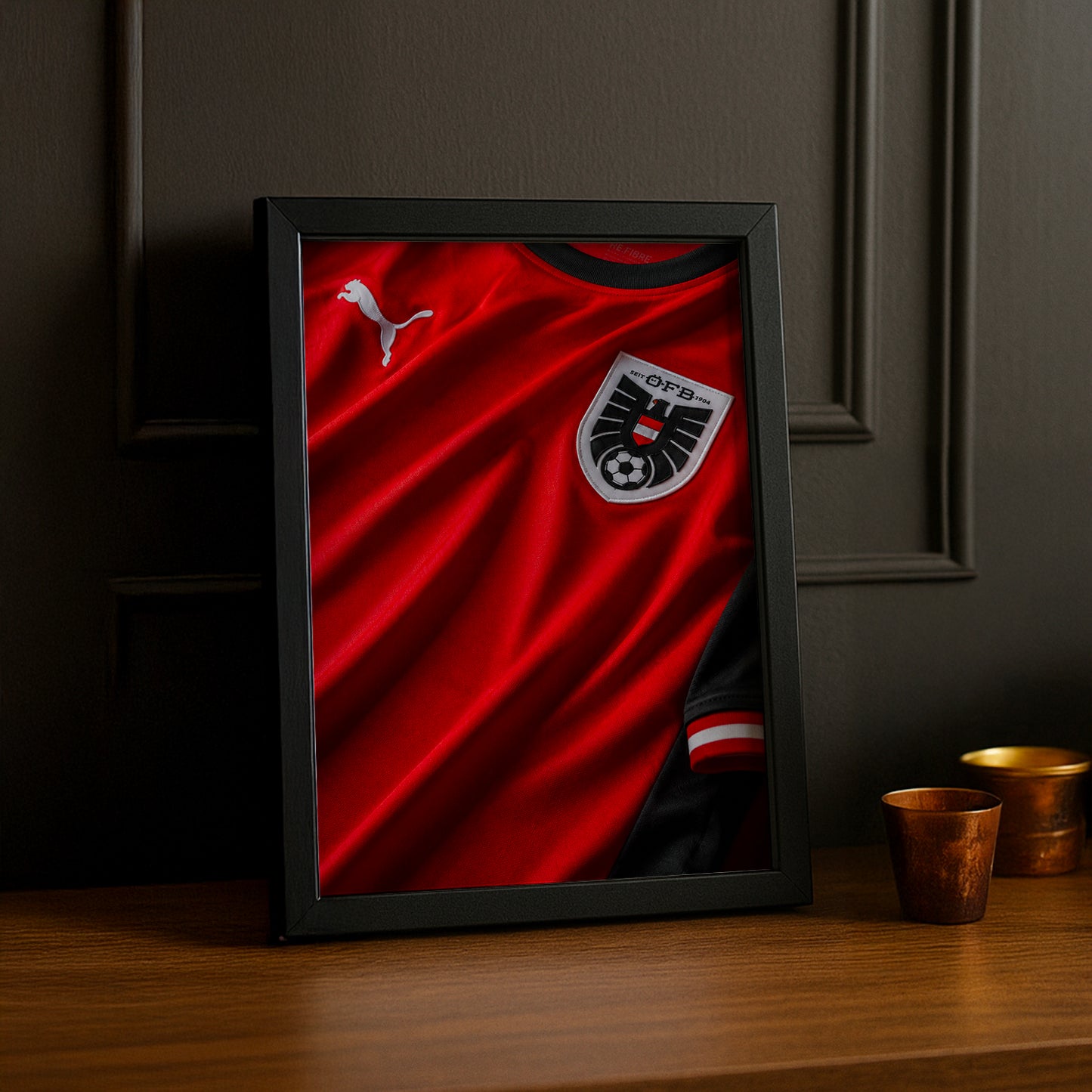Cadre Photo Maillot Autriche – Domicile Coupe du Monde 2026 TonCadre