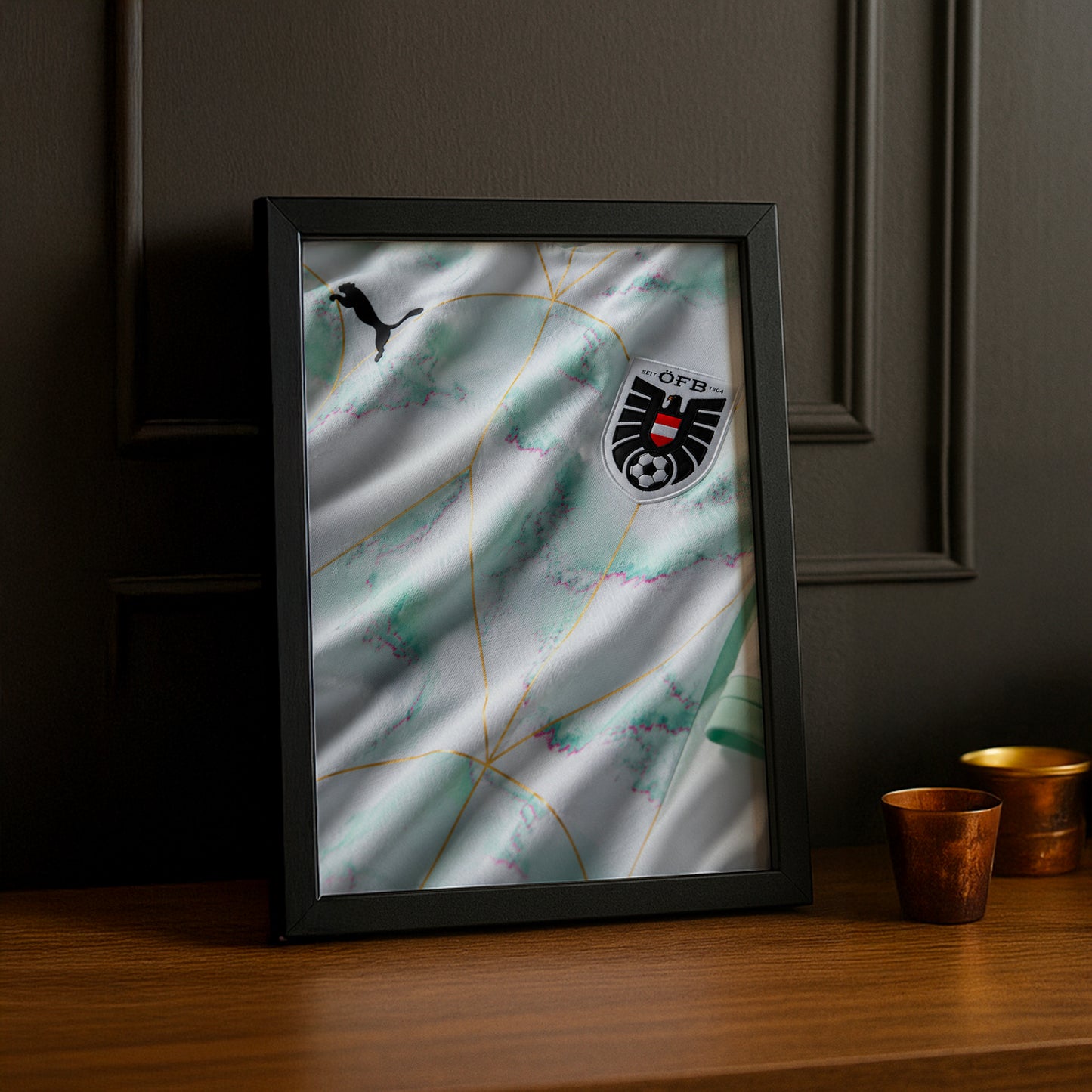 Cadre Photo Maillot Autriche – Extérieur Coupe du Monde 2026 TonCadre