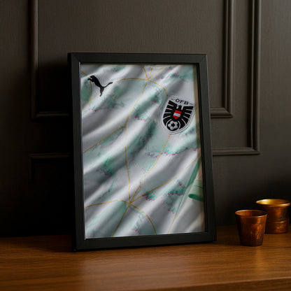 Cadre Photo Maillot Autriche – Extérieur Coupe du Monde 2026 TonCadre