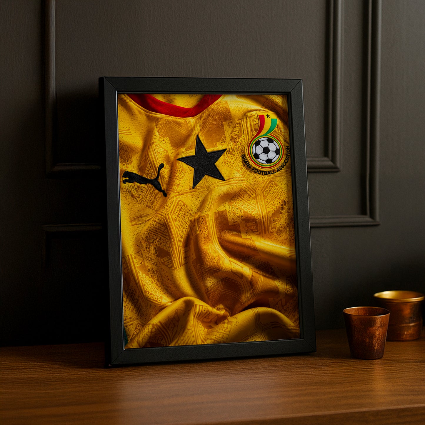 Cadre Photo Maillot Ghana – Extérieur Coupe du Monde 2026 TonCadre