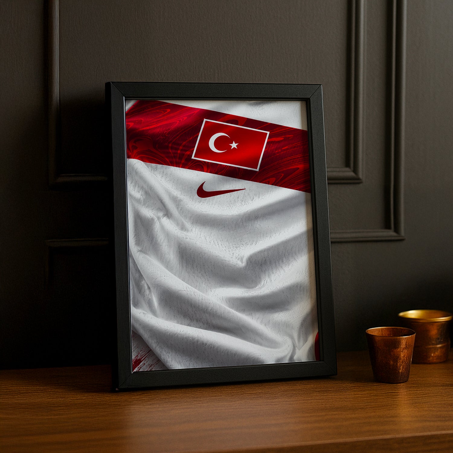 Cadre Photo Maillot Turquie – Extérieur Coupe du Monde 2026 TonCadre
