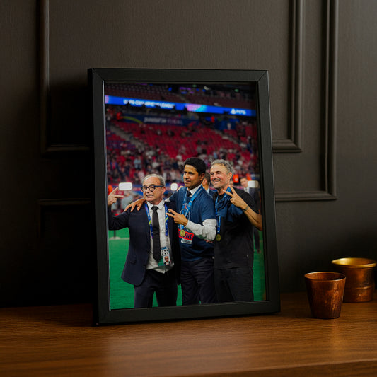 Cadre Photo Nasser & Luis Enrique – Célébration Champions League 2026 | PSG TonCadre