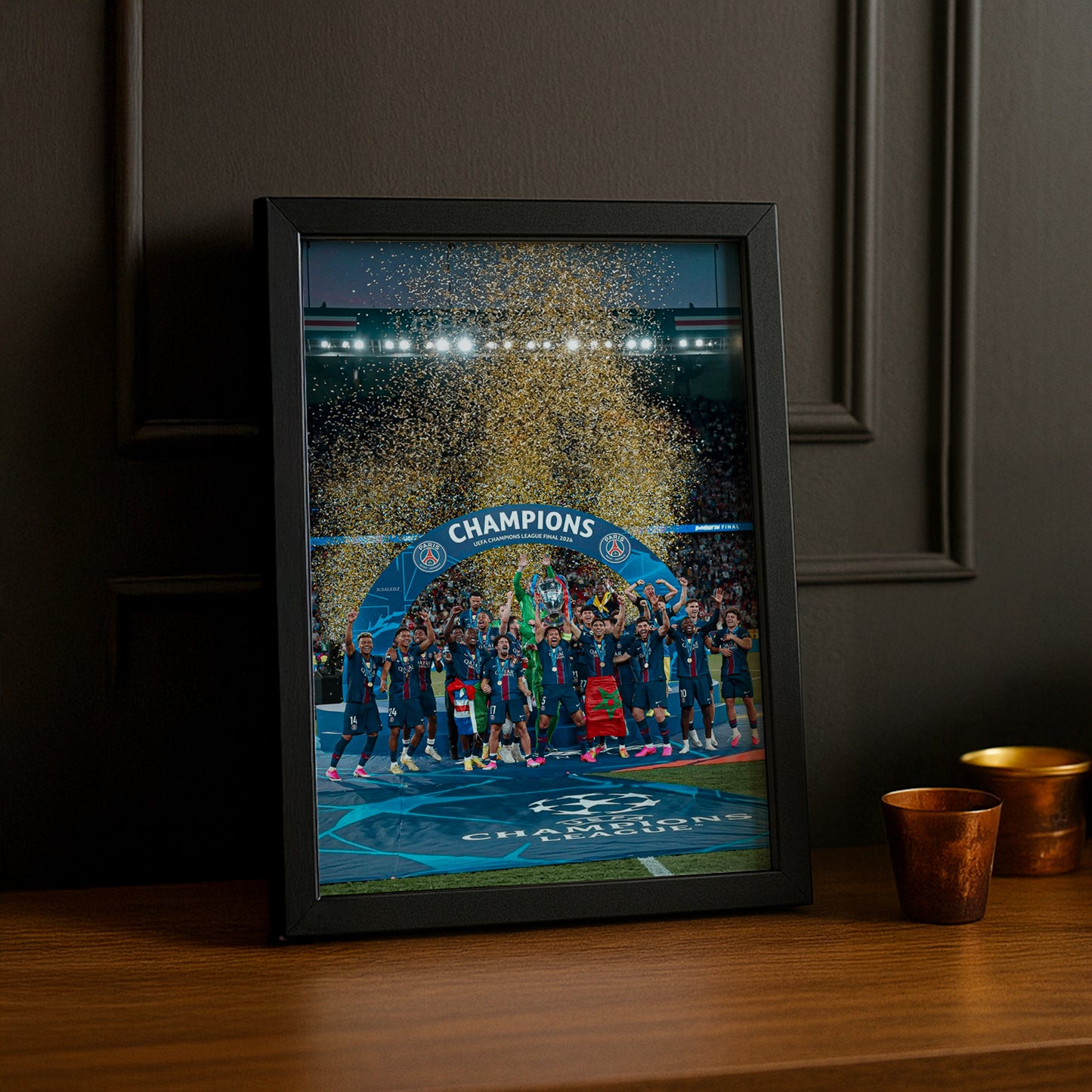 Cadre Photo PSG – Podium Officiel UEFA Champions League Final 2026 | Budapest TonCadre
