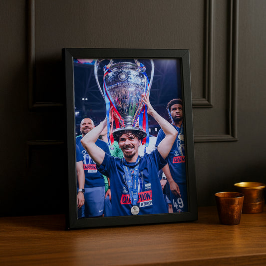 Cadre Photo Vitinha – Levée du Trophée Champions League 2026 | PSG TonCadre