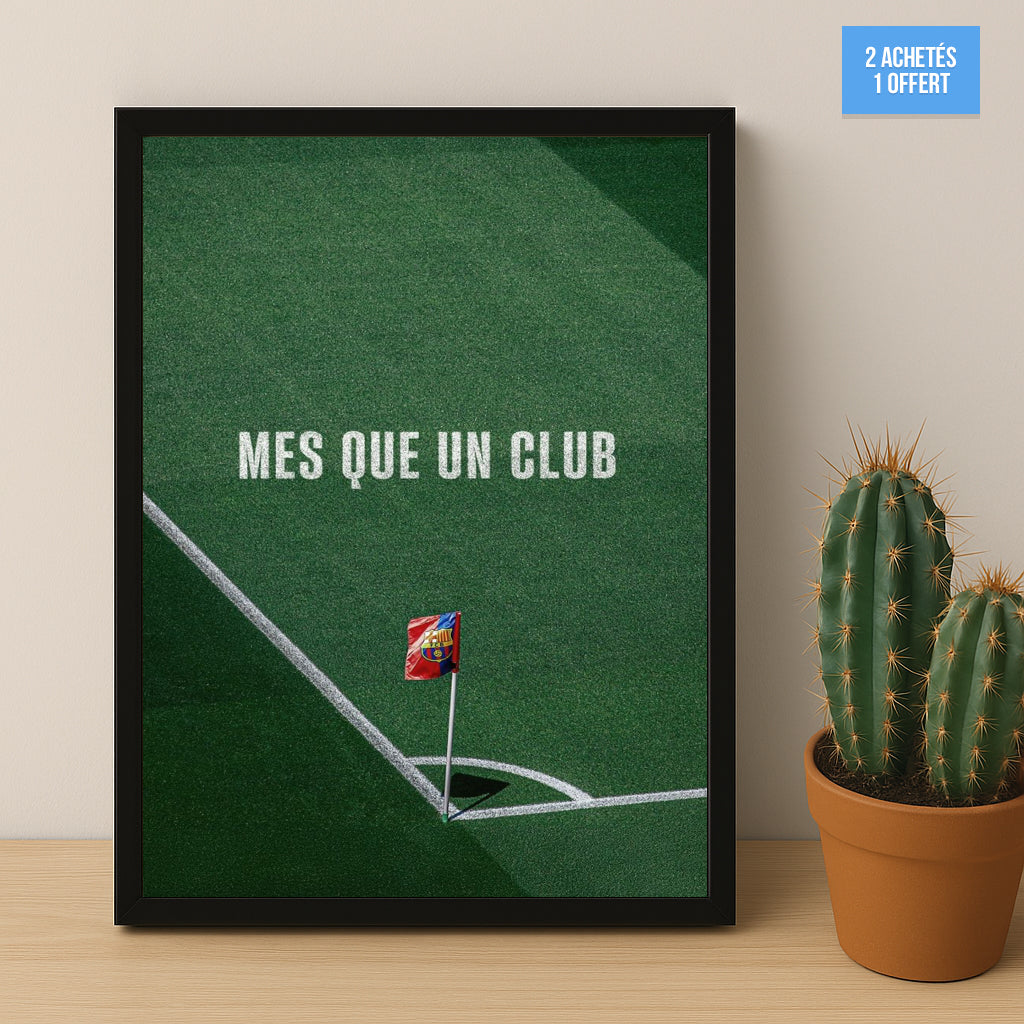 Poster encadrée FC Barcelone - Mes Que Un Club