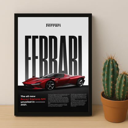Poster Voitures - Ferrari Daytona SP3