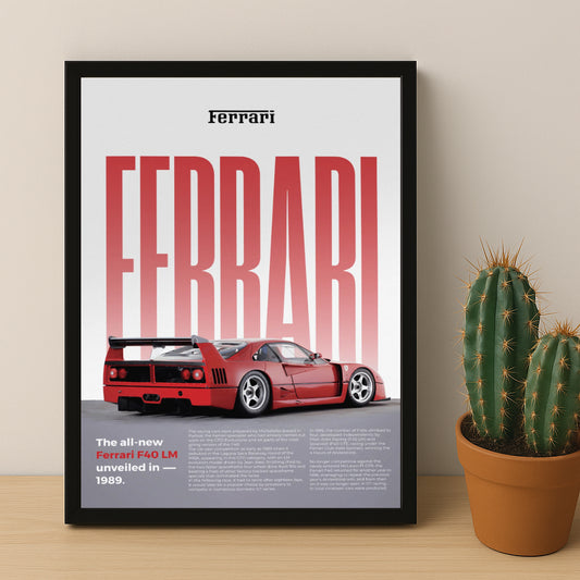 Poster Voitures - Ferrari F40 LM