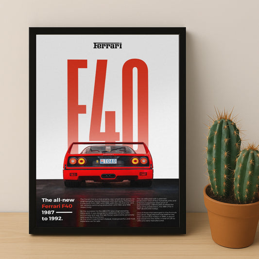 Poster Voitures - Ferrari F40