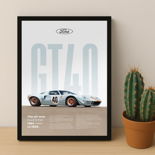 Poster Voitures - Ford GT40