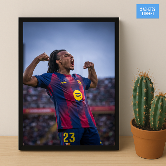 Poster encadrée FC Barcelone - Jules Koundé