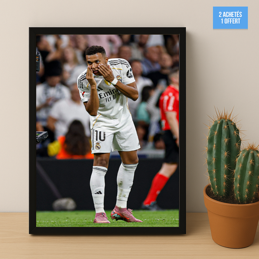 Poster encadrée Real Madrid - Kylian Mbappé Célébration