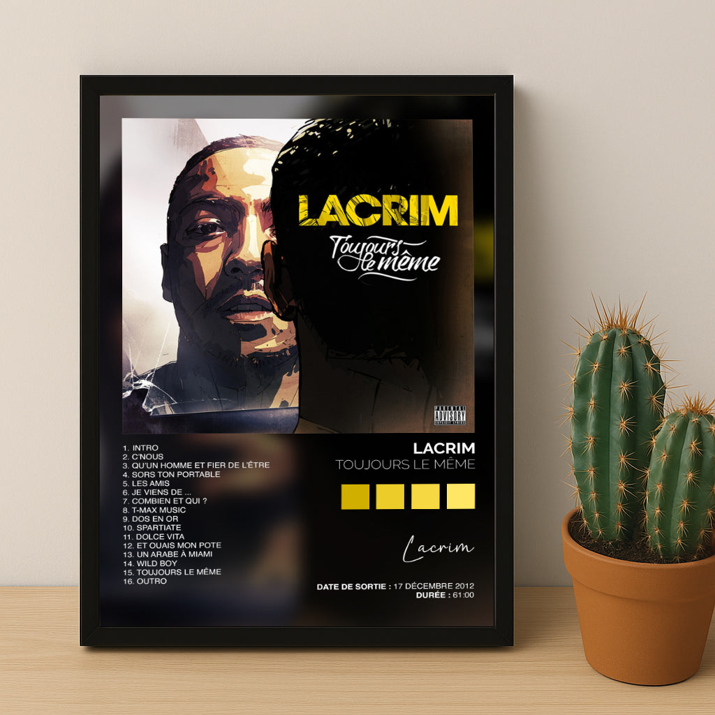 Cadre photo Album Musicaux - Toujours le même de Lacrim