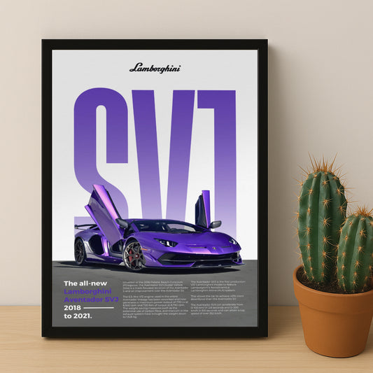 Poster Voitures - Lamborghini Aventador SVJ