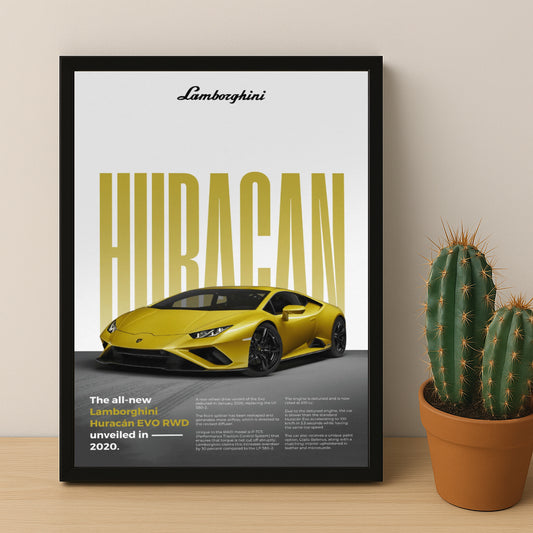 Poster Voitures - Lamborghini Huracan Evo RWD