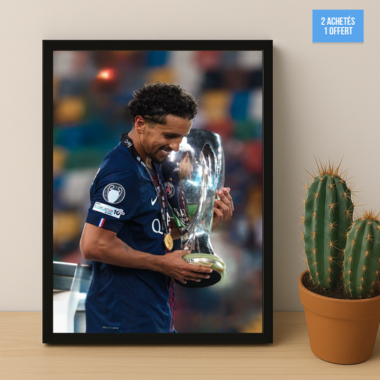 Poster encadrée Paris Saint-Germain - Marquinhos LDC