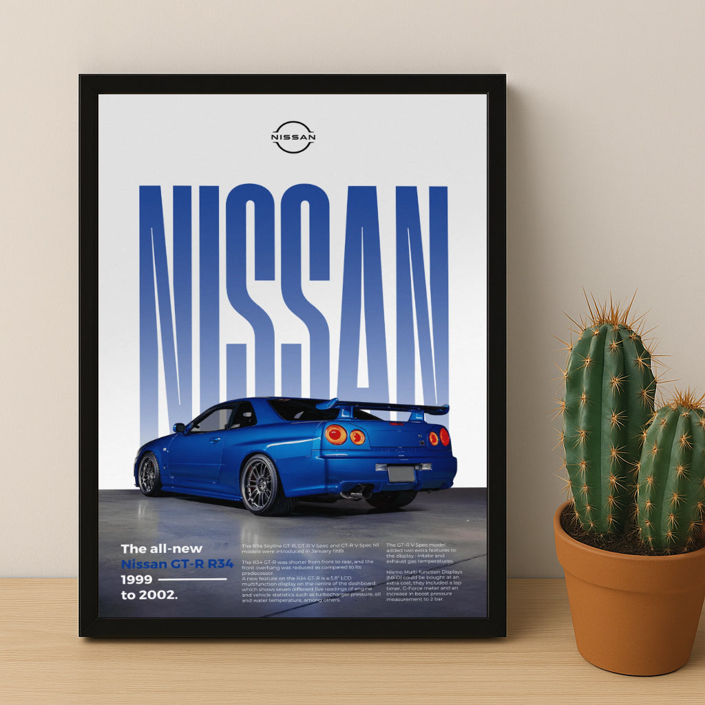 Poster Voitures - Nissan GT-R R-34