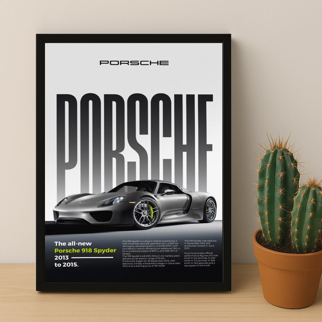 Poster Voitures - Porsche 918 Spyder
