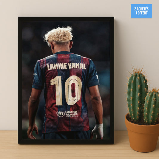 Poster encadrée FC Barcelone - Lamine Yamal