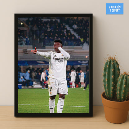 Poster encadrée Real Madrid - Vinicius Junior Célébration