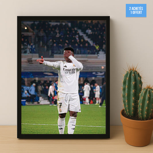 Poster encadrée Real Madrid - Vinicius Junior Célébration