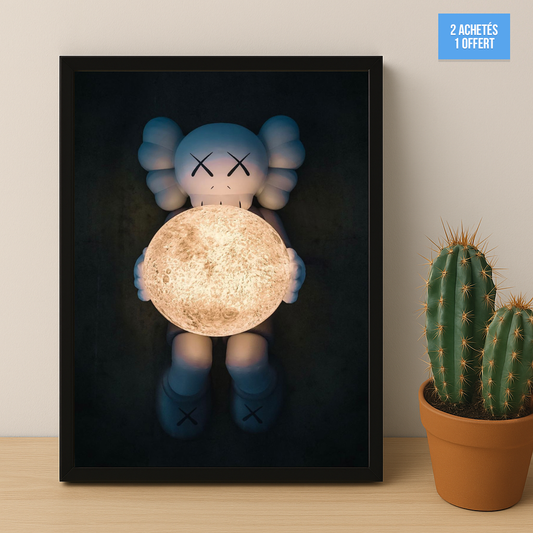 Poster Kaws - Companion Lune