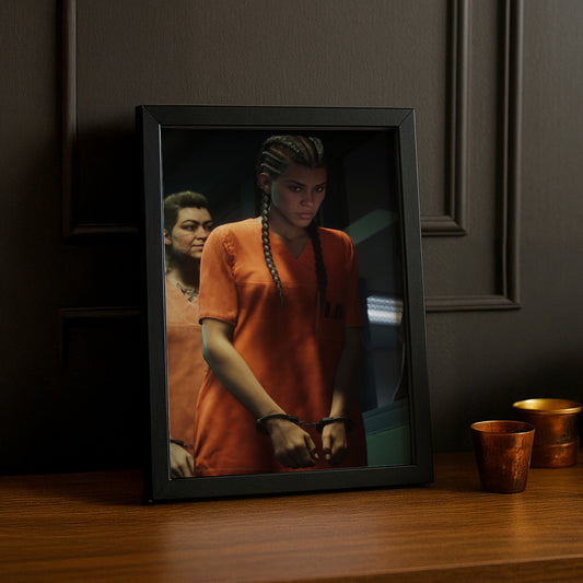 Poster Grand Theft Auto VI – Lucia Prison Encadré TonCadre