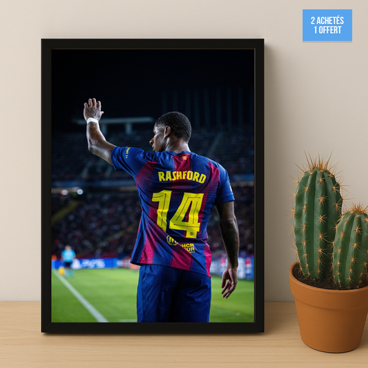 Poster encadrée FC Barcelone - Rashford