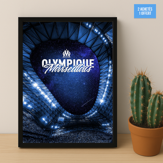 Poster encadrée Olympique de Marseille - Stade Vélodrome