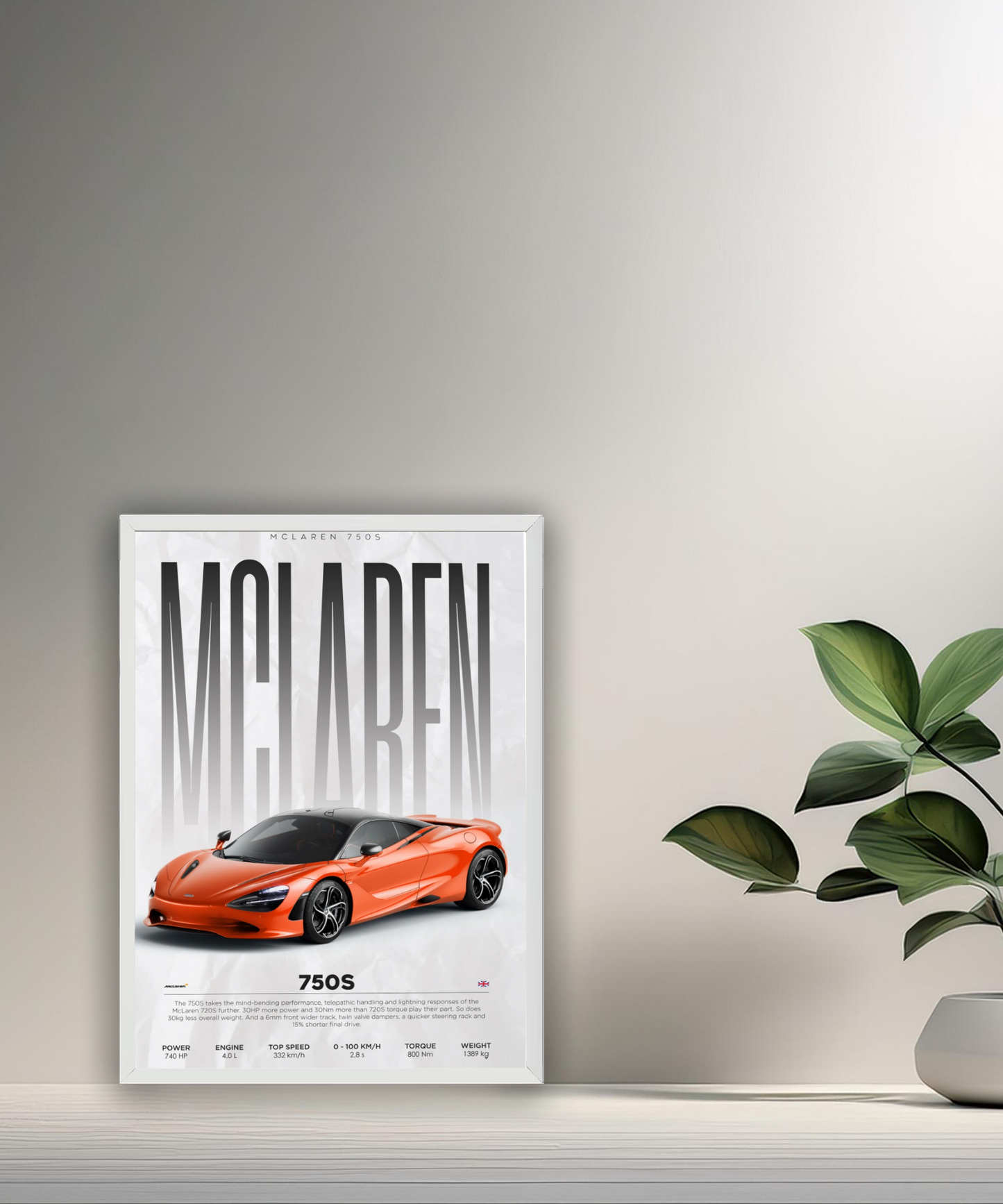 Cadre photo McLaren 750s
