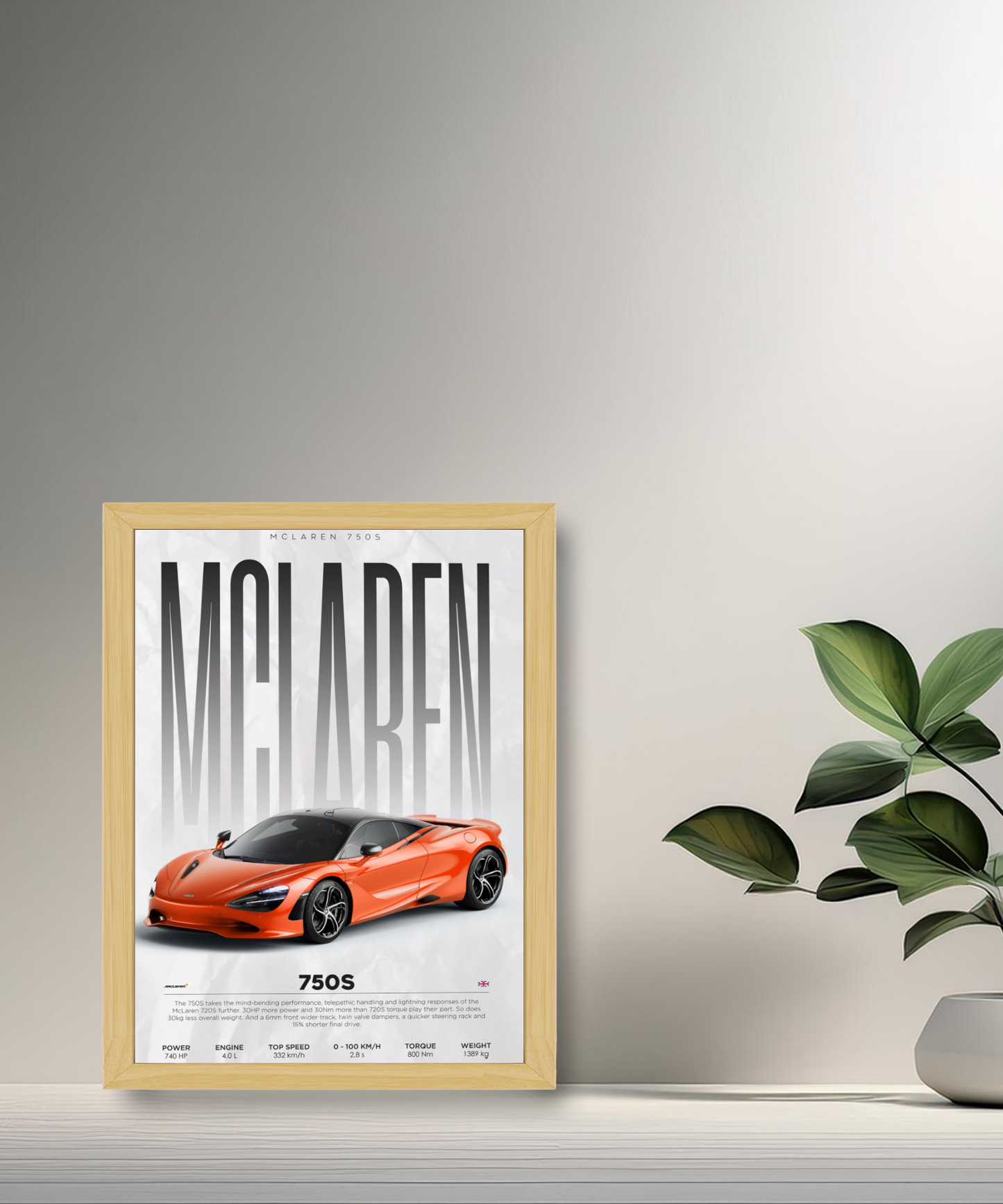 Cadre photo McLaren 750s