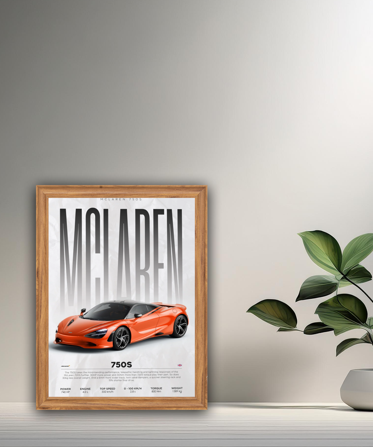 Cadre photo McLaren 750s