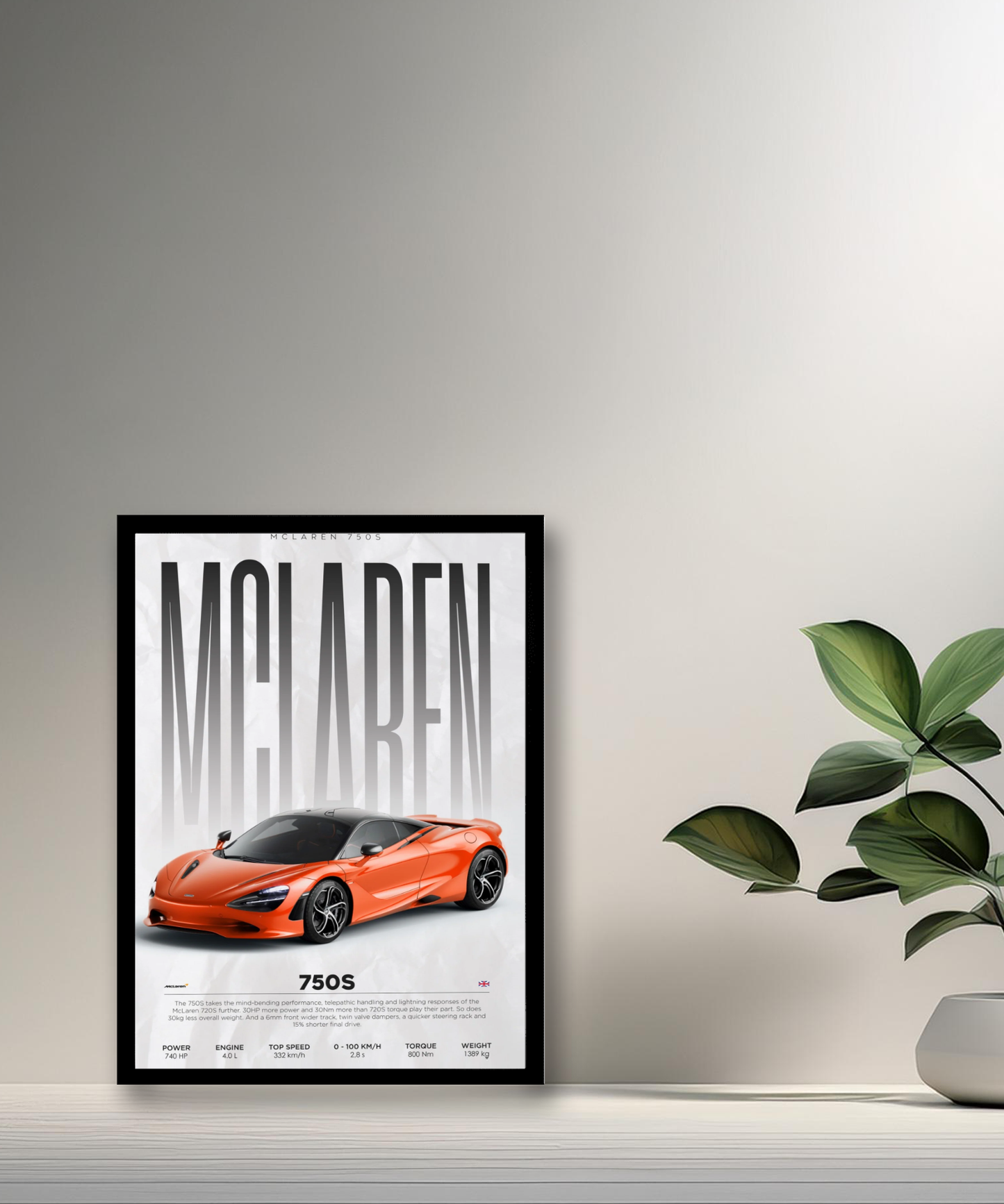 Cadre photo McLaren 750s