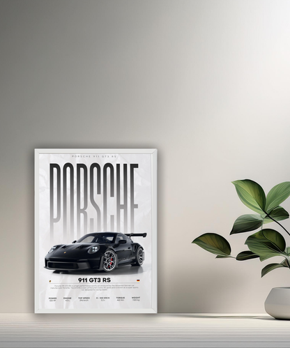 Cadre photo Porsche GT3 RS 911 noir