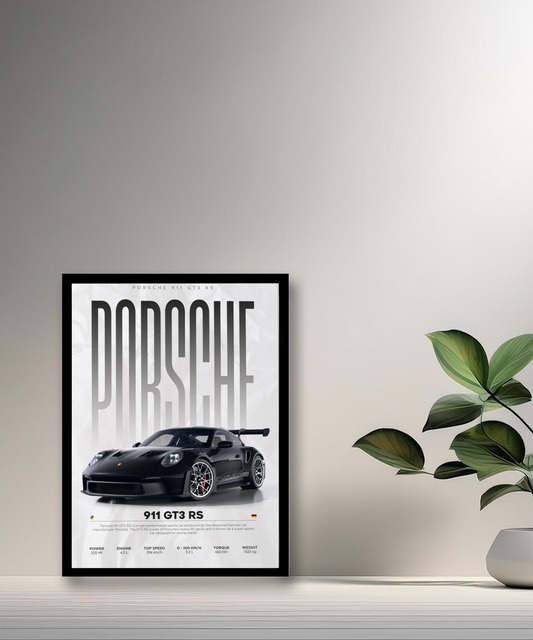 Cadre photo Porsche GT3 RS 911 noir