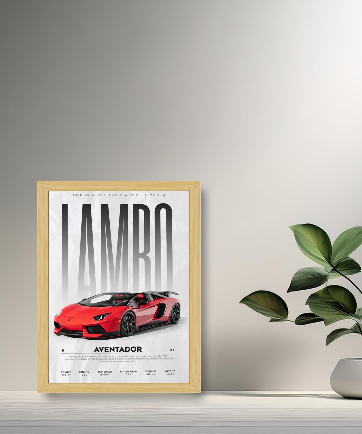Cadre photo Lamborghini Aventador