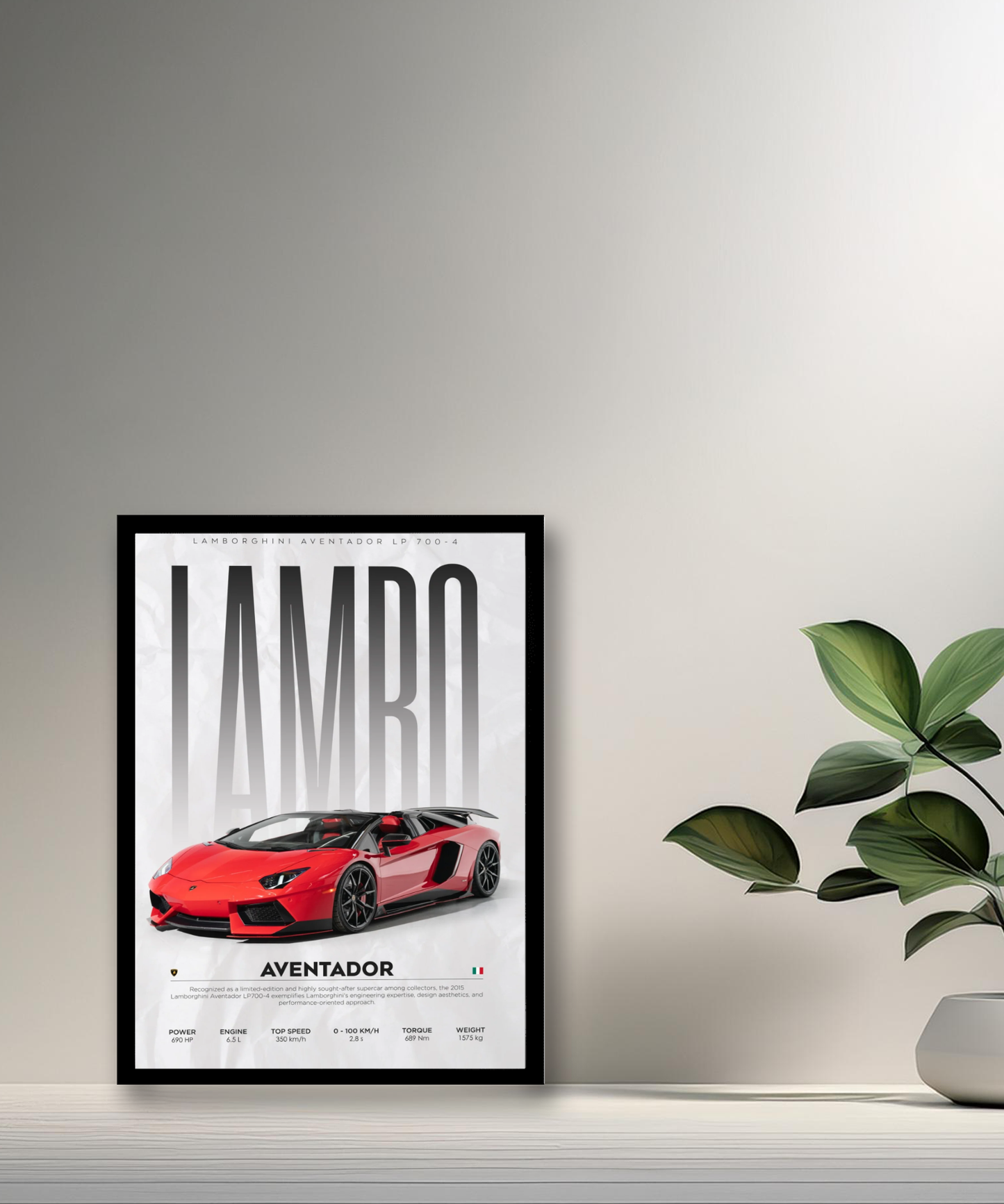 Cadre photo Lamborghini Aventador