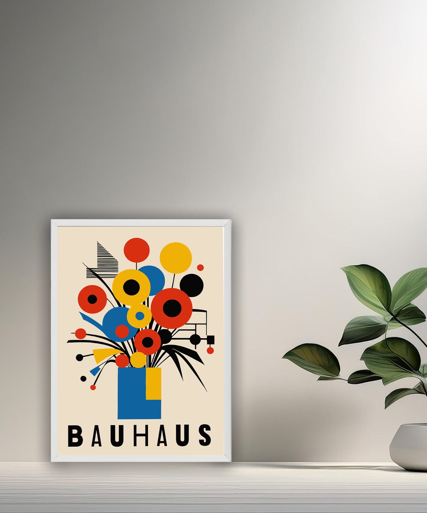 Cadre photo Bauhaus bouquet de fleurs