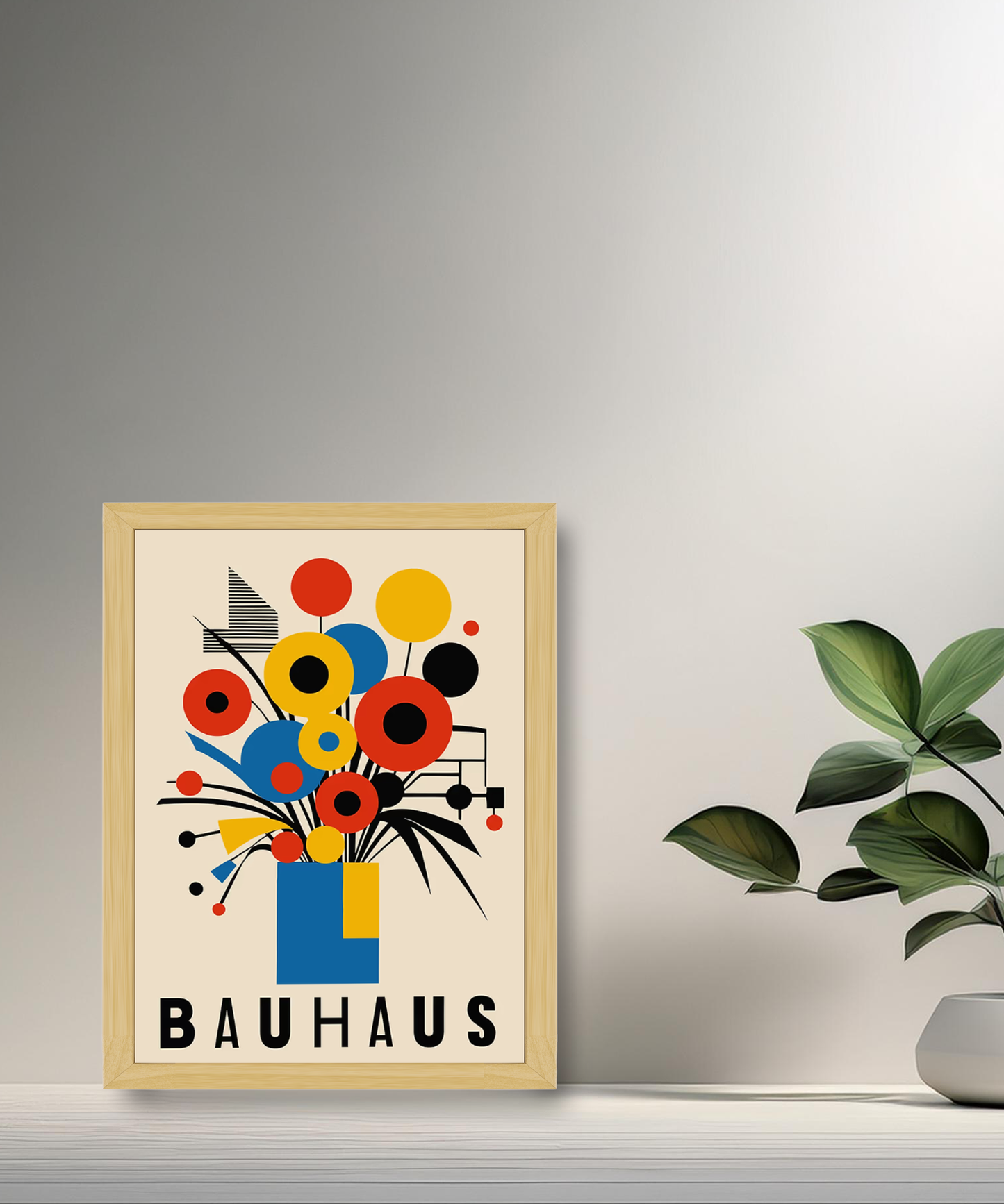 Cadre photo Bauhaus bouquet de fleurs