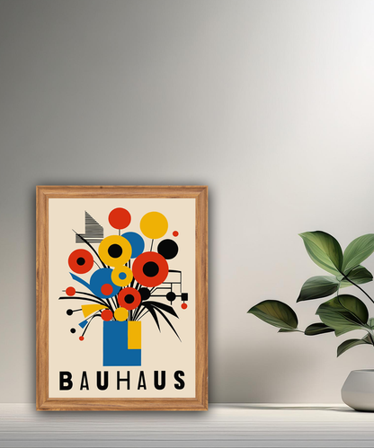 Cadre photo Bauhaus bouquet de fleurs